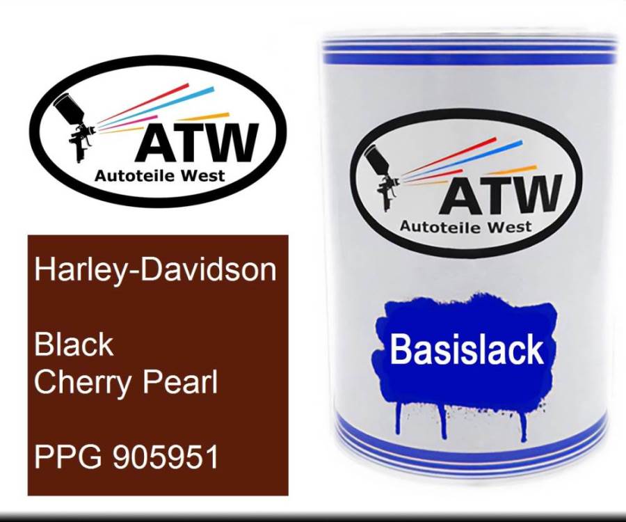 Harley-Davidson, Black Cherry Pearl, PPG 905951: 500ml Lackdose, von ATW Autoteile West.